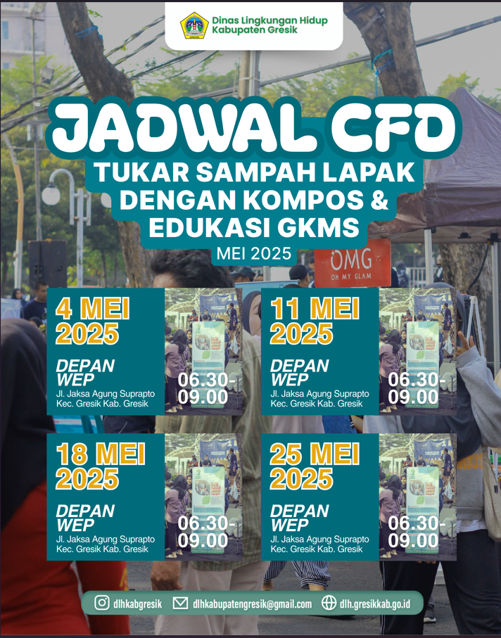 Jadwal Car Free Day (CFD) di bulan Mei.